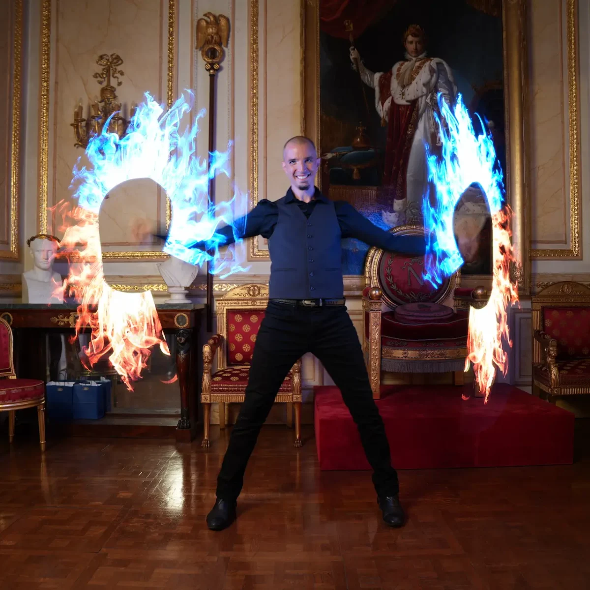 Show de jonglage moderne pour le divertissement de collaborateurs en séminaire.